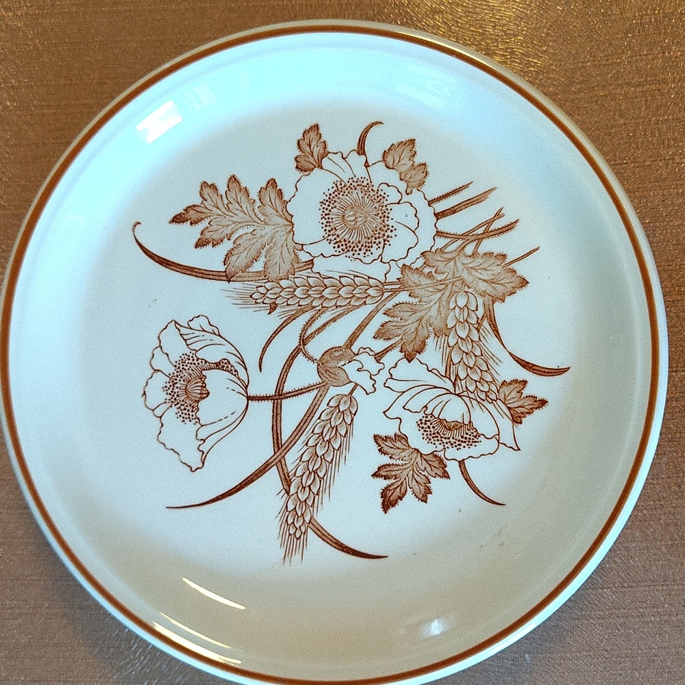 VTG Set Of 4 Barrats of Staffordshire Poppies & Wheat 7" Plates
